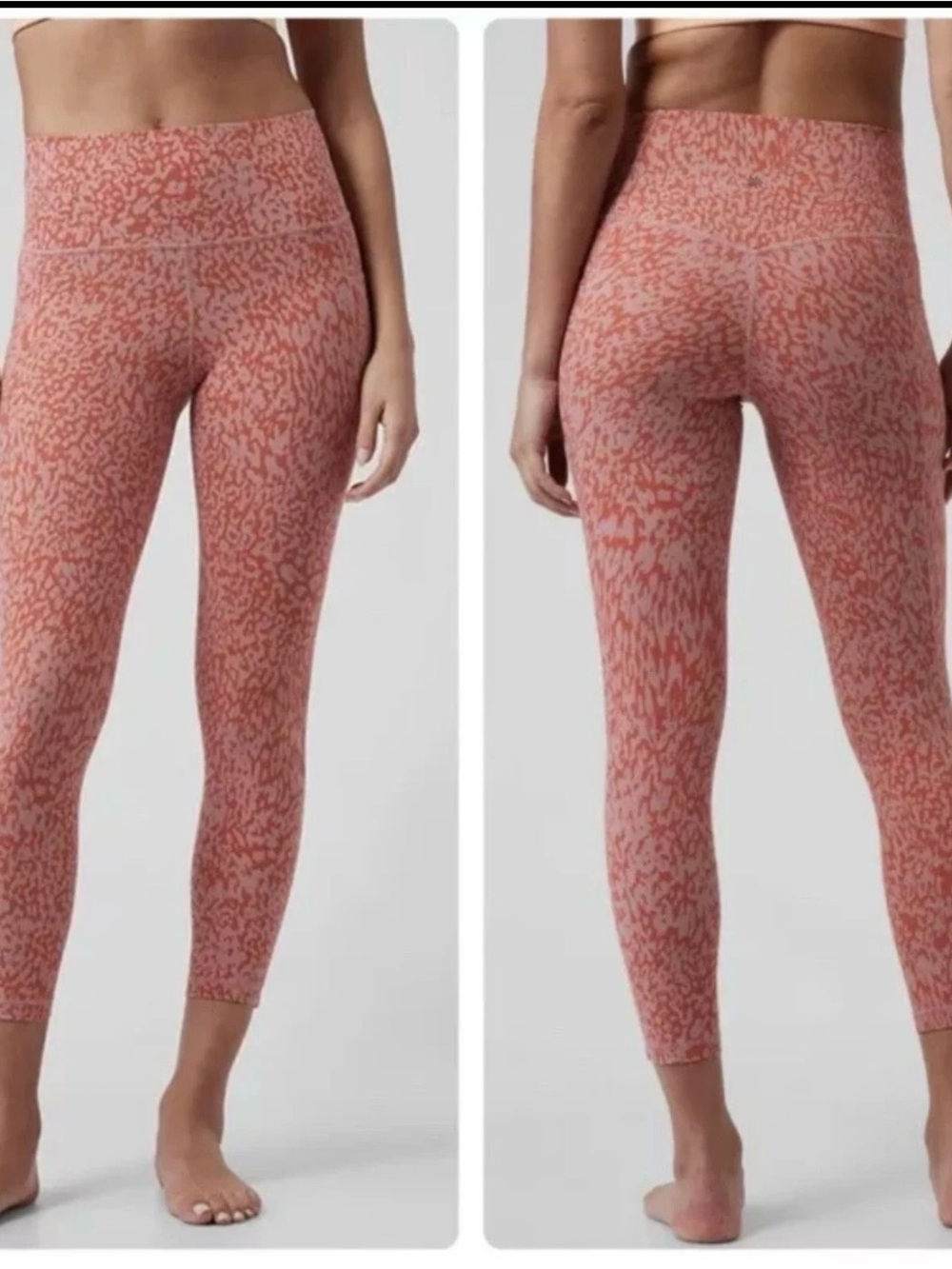 Athleta Coral Print High-Rise Leggings